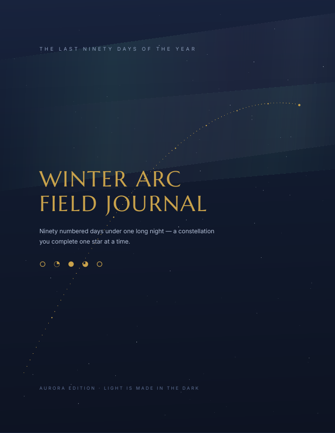 Aurora edition cover — gold constellation of 90 stars on night navy